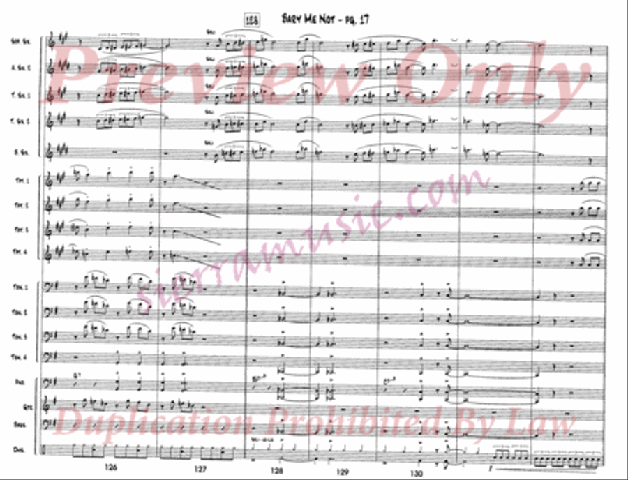 Bary Me Not Big Band scores gallery preview page 18