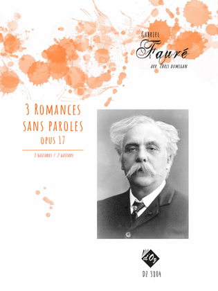 Book cover for 3 Romances sans paroles, Opus 17