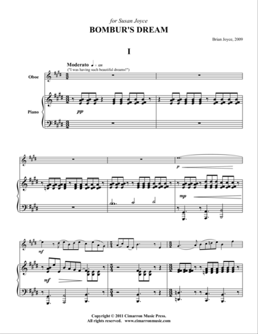 Bombur's Dream Piano Accompaniment scores gallery preview page 1