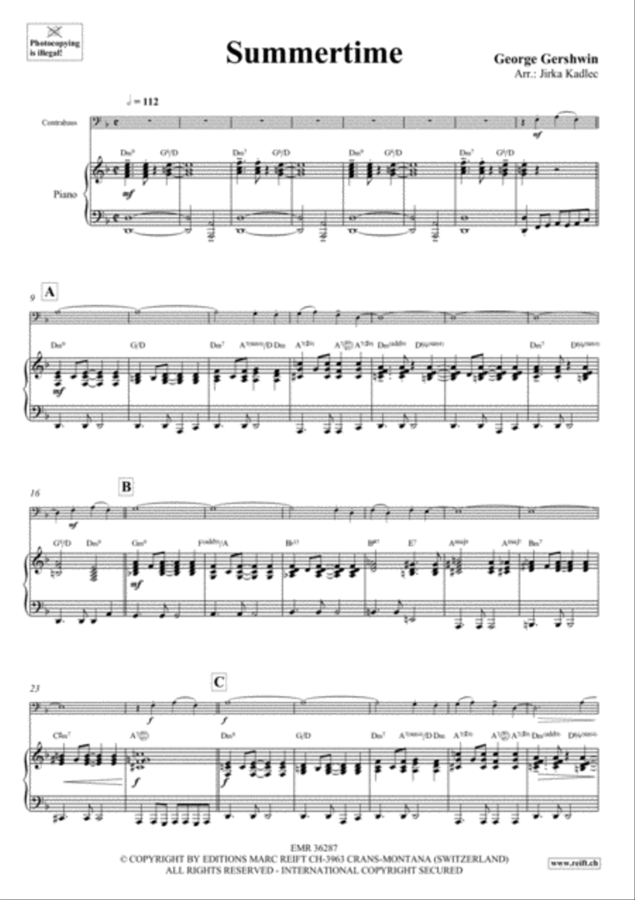 Summertime Double Bass scores gallery preview page 4