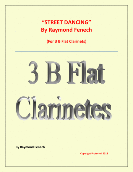 "Street Dancing" - For 3 B Flat Clarinets - Early Intermediate/ Intermediate level image number null
