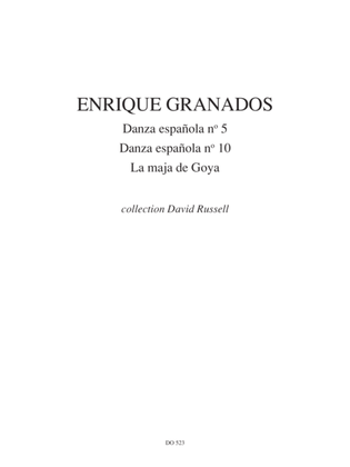Book cover for Danza Espanola nos 5 & 10, La maja de Goya