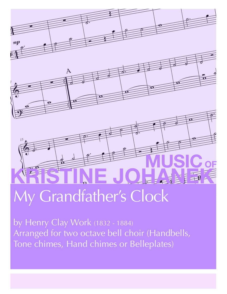 My Grandfather's Clock (2 octave handbell choir with optional woodblock) 2-Octaves scores gallery preview page 1