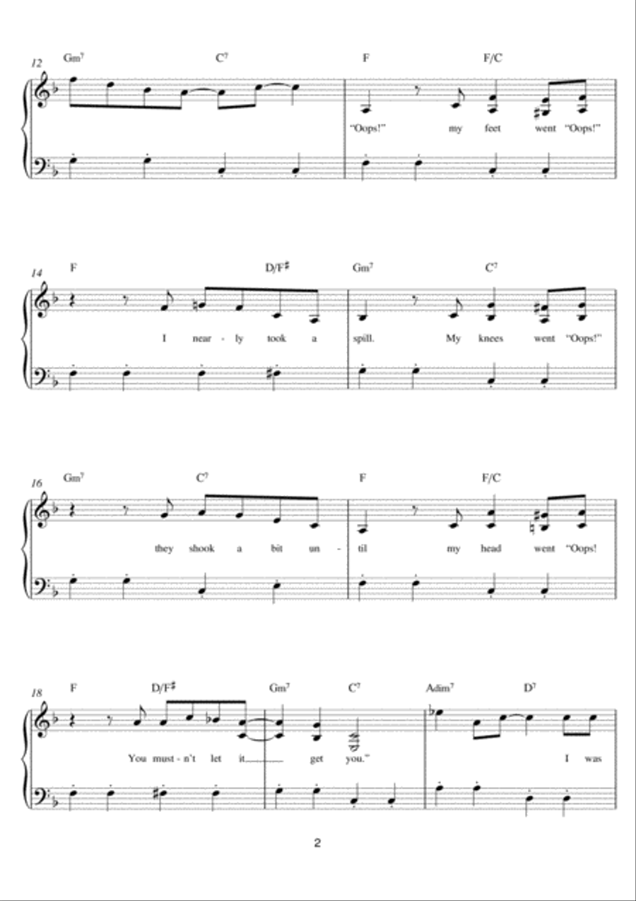 Oops! Easy Piano scores gallery preview page 2