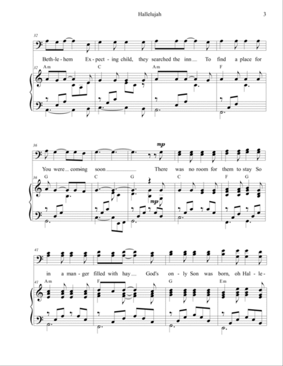 Hallelujah Hallelujah TB scores gallery preview page 3