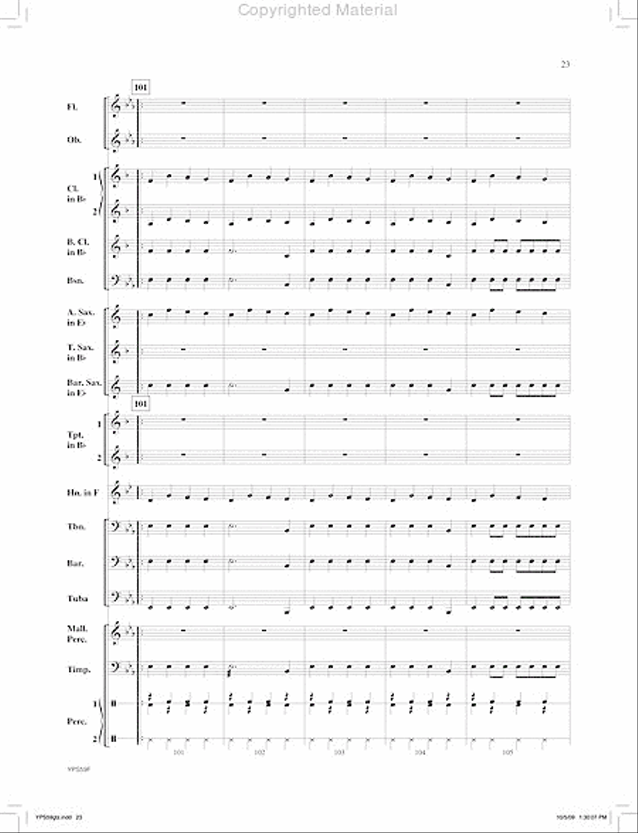 Selections from H.M.S Pianofore Concert Band scores gallery preview page 24