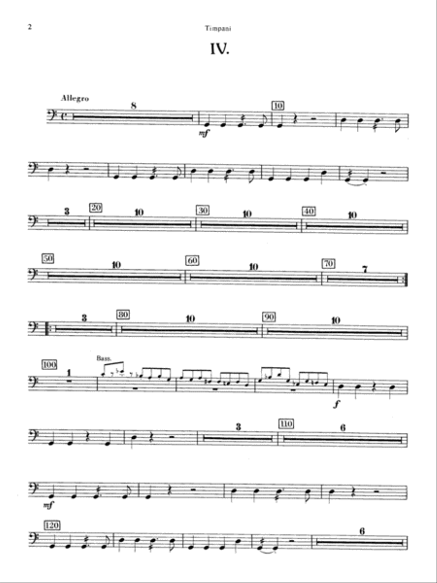 Mozart's Symphony No. 25 in G Minor, 3rd & 4th Movements: Timpani Full Orchestra scores gallery preview page 2