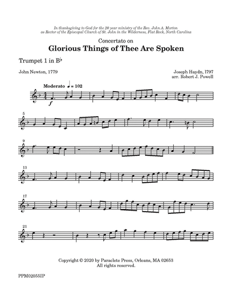 Concertato on Glorious Things of Thee Are Spoken - Brass Parts