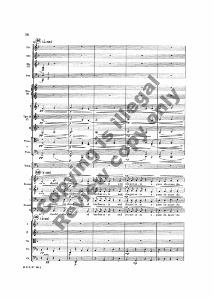 The Testament of Freedom (Additional Orchestra Score) Choir scores gallery preview page 43