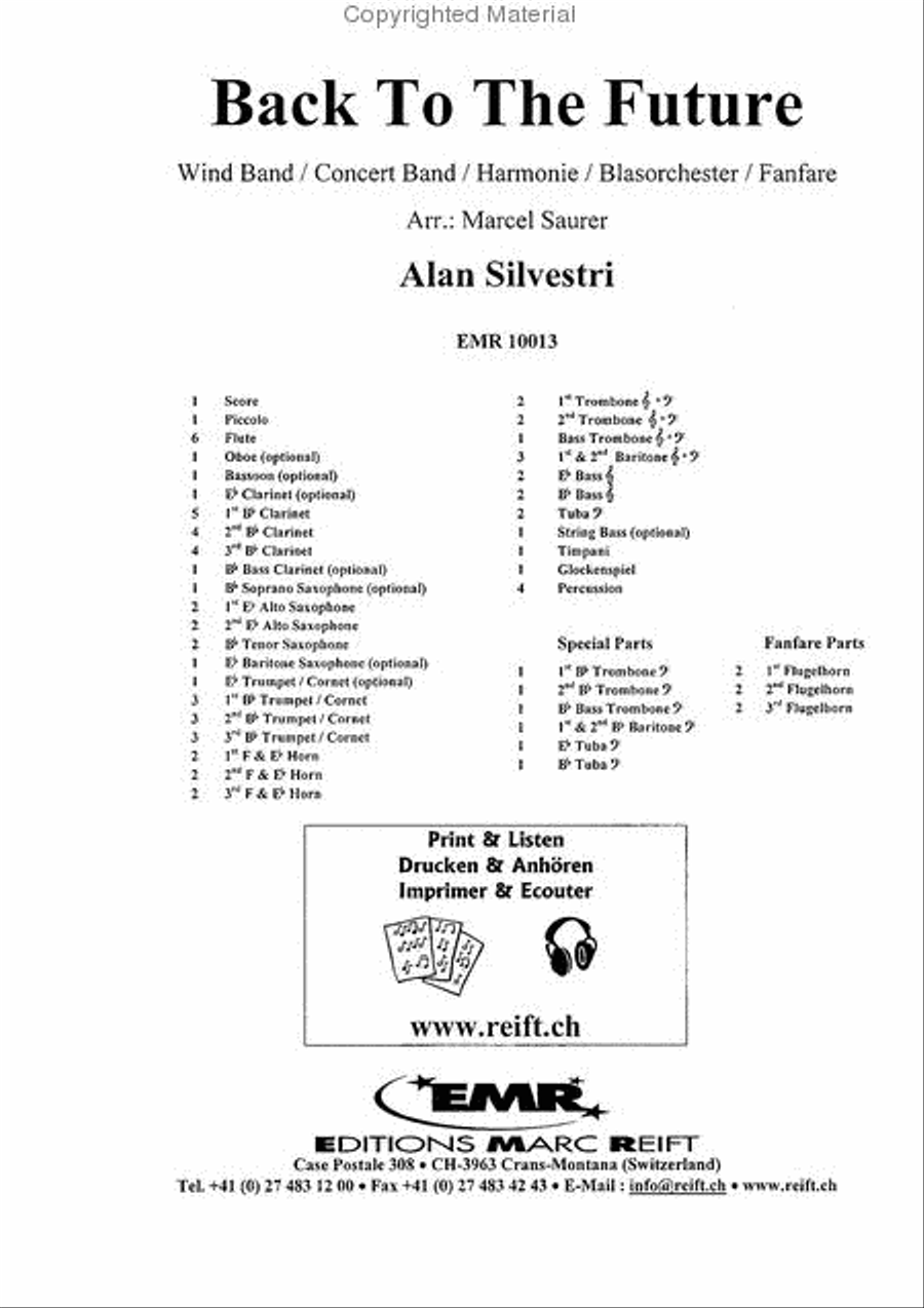 Back To The Future Concert Band scores gallery preview page 2