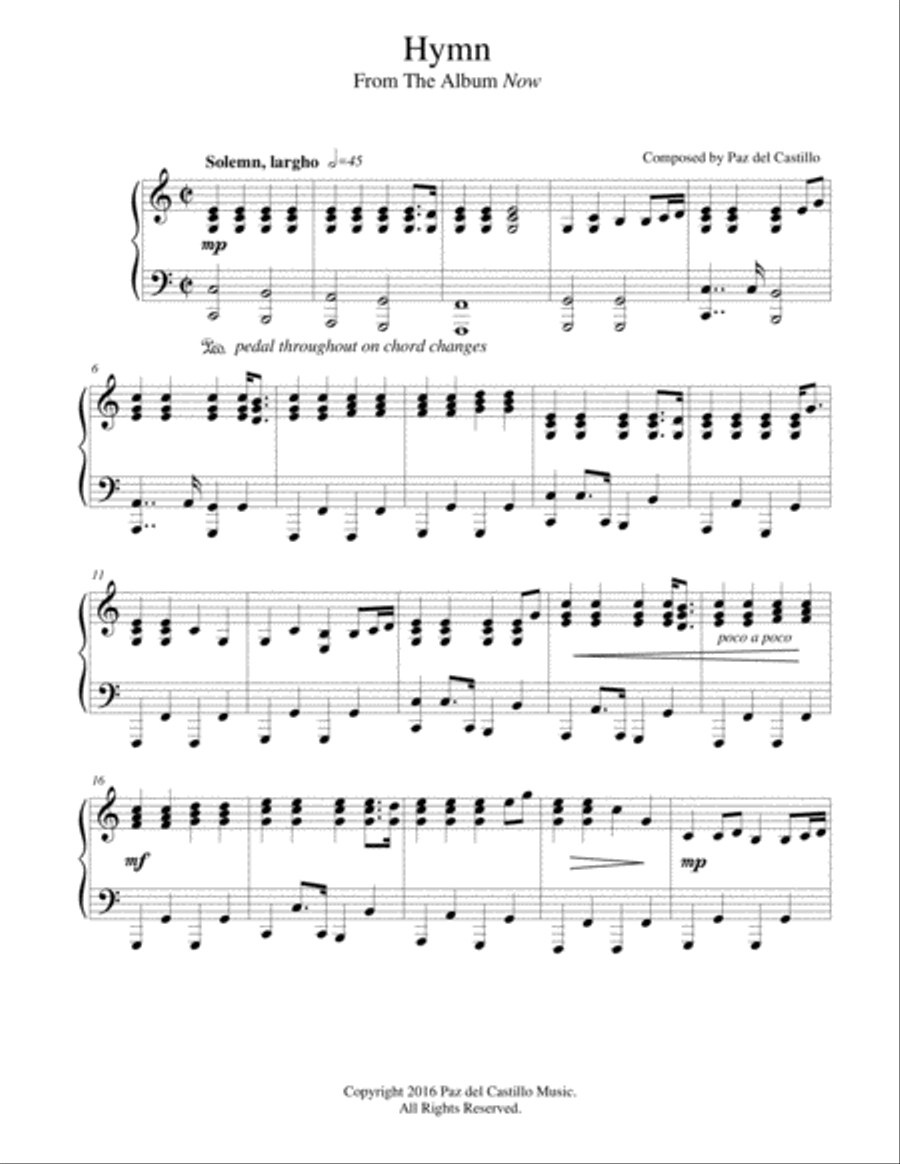 Hymn Piano Solo scores gallery preview page 1