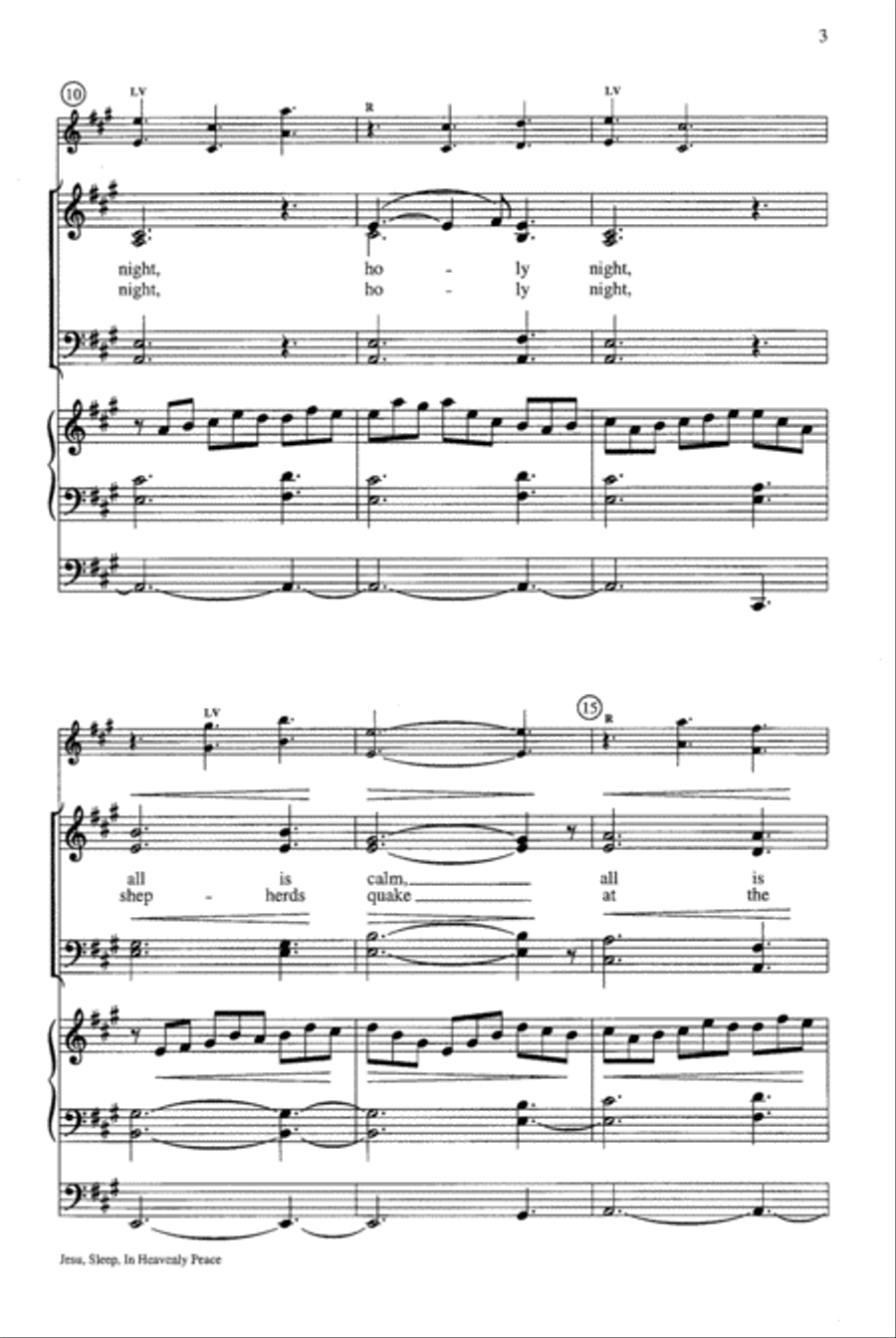 Jesu, Sleep, in Heavenly Peace 4-Part scores gallery preview page 3