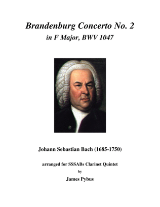 Book cover for Brandenburg Concerto No. 2 in F Major, BWV 1047 (clarinet quintet arrangement)