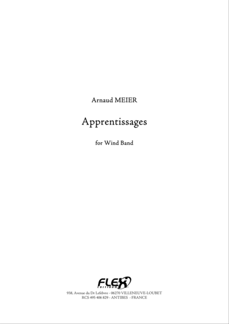 Apprentissages Concert Band scores gallery preview page 1