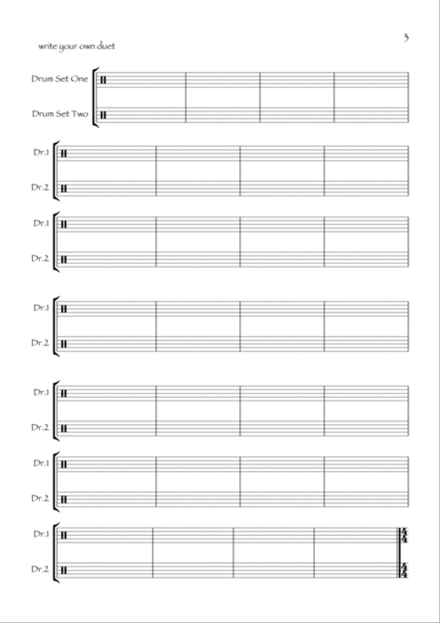 Drumset Duets Vol.1 Drumset Duets Vol.1 Drum Set scores gallery preview page 3