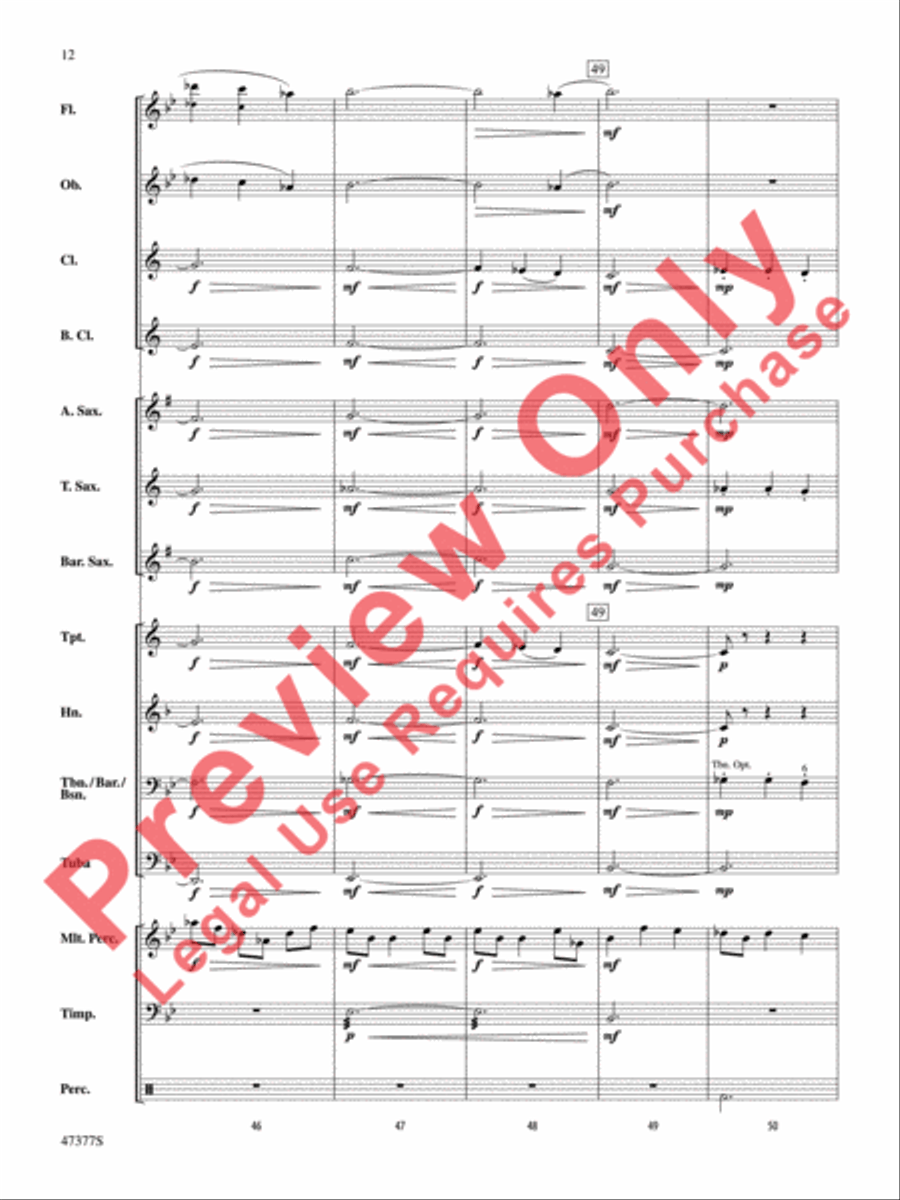Salamander Eyes Salamander Eyes Concert Band scores gallery preview page 13