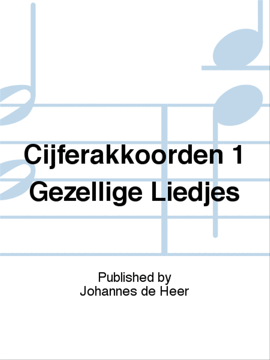 Cijferakkoorden 1 Gezellige Liedjes Organ scores gallery preview page 1