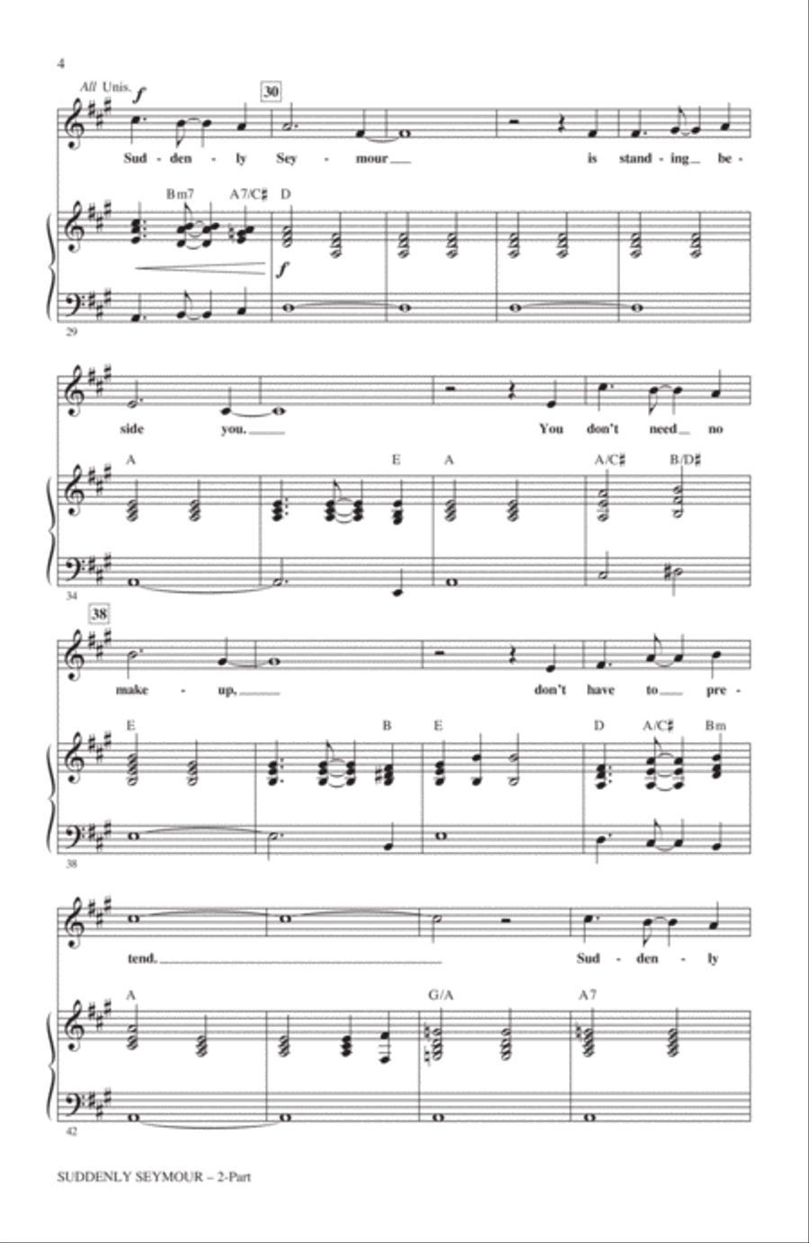 Suddenly Seymour (from Little Shop of Horrors) (arr. Alan Billingsley) 2-Part scores gallery preview page 3