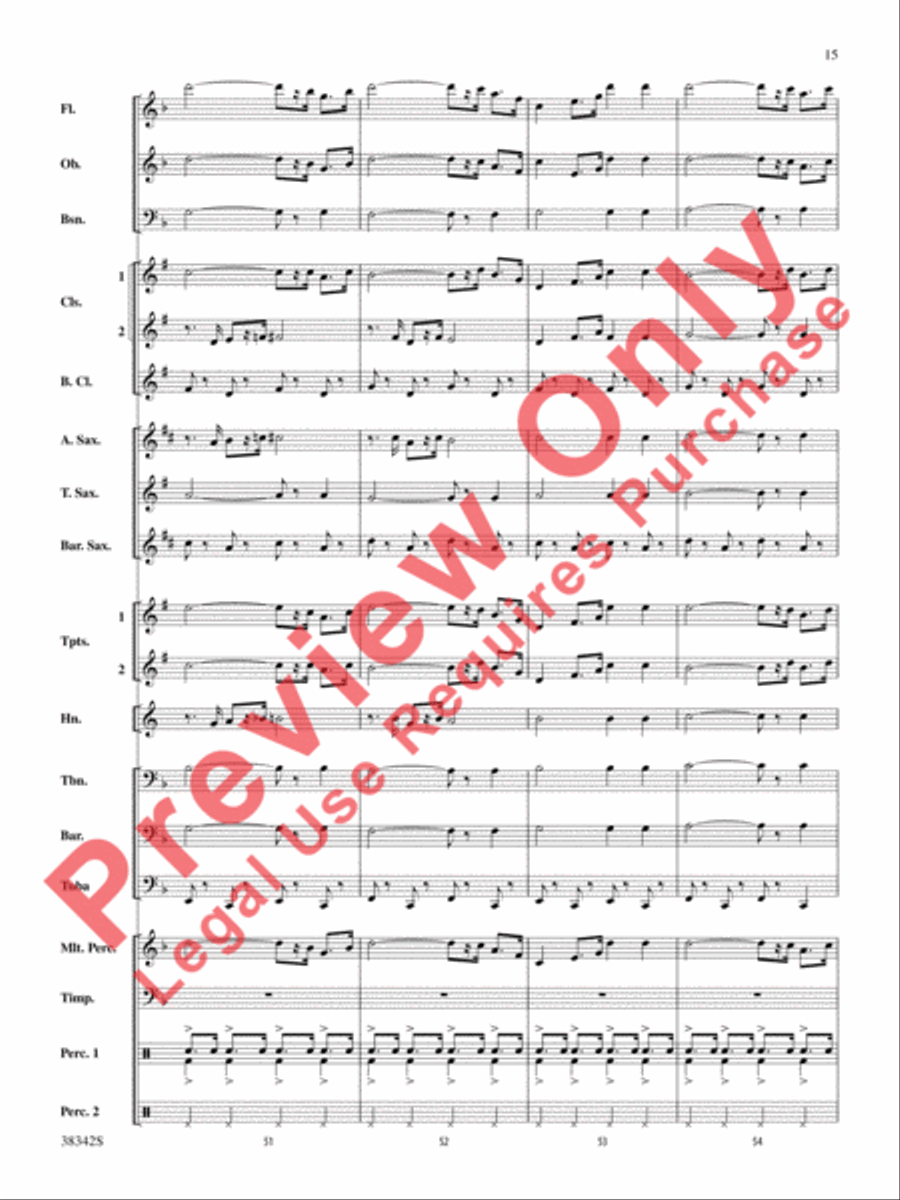 Sousa Classics Concert Band scores gallery preview page 16