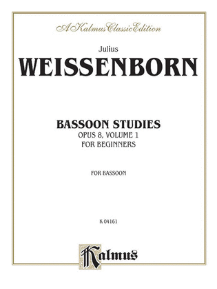 Book cover for Bassoon Studies for Beginners, Op. 8