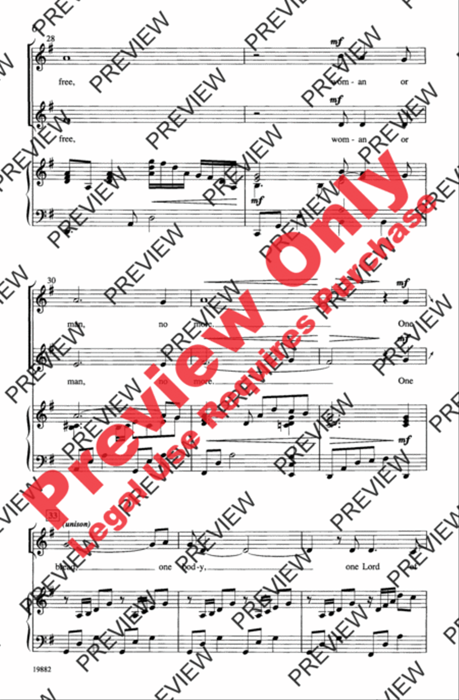 One Bread, One Body Unison Choir scores gallery preview page 6