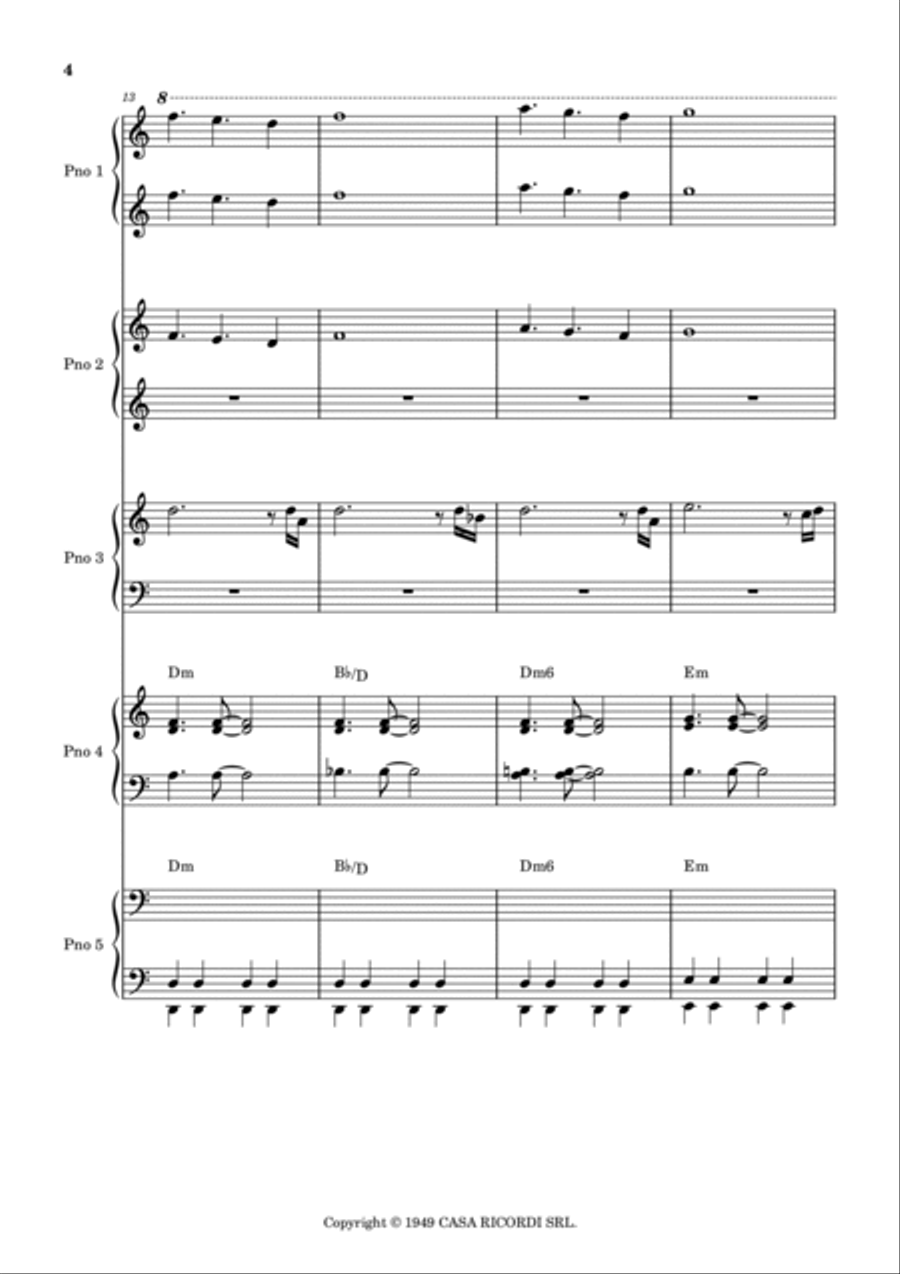 Bachianas Brasileiras N 2 Chamber Music scores gallery preview page 4