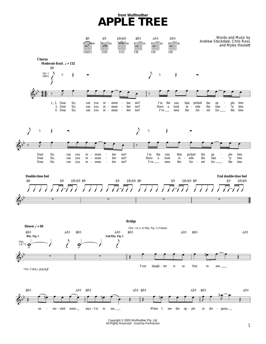 Apple Tree Apple Tree Acoustic Guitar scores gallery preview page 1