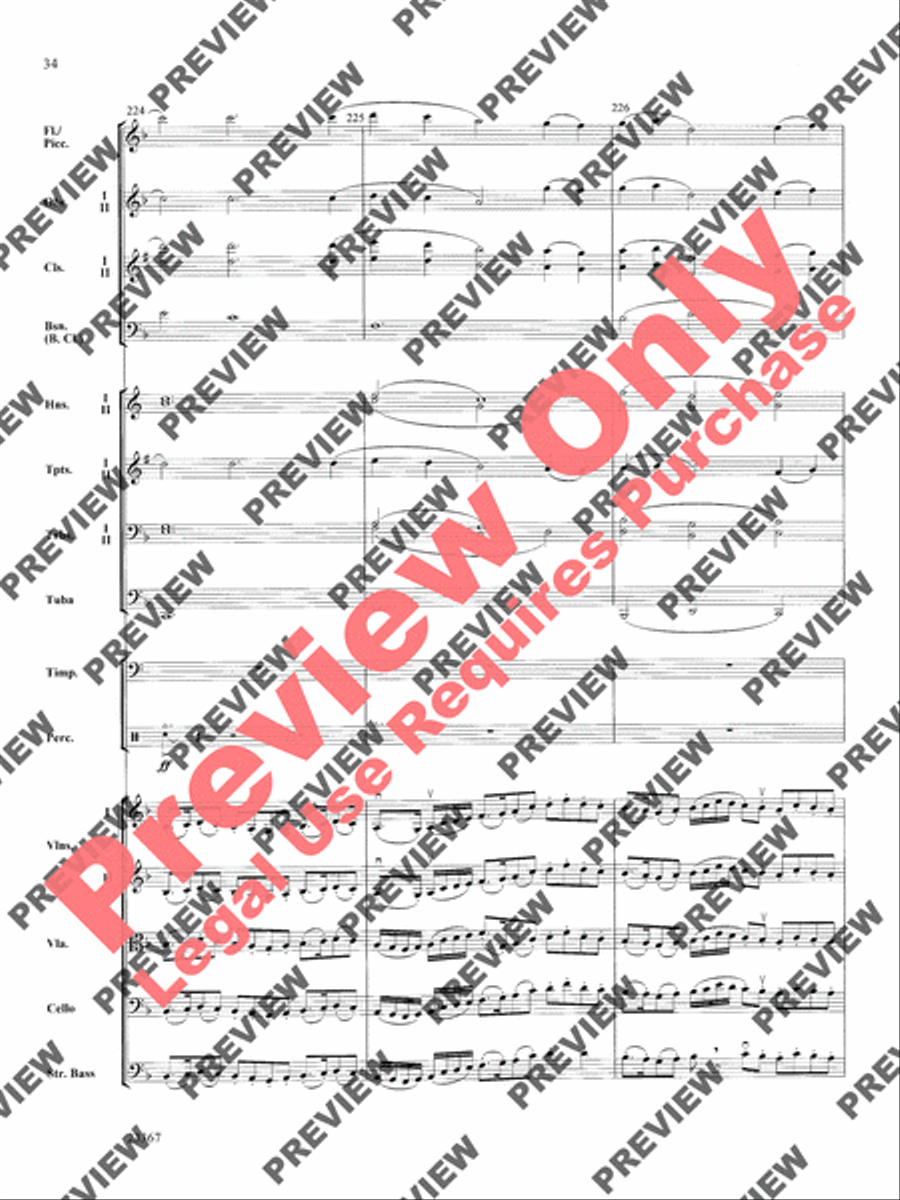Overture to the Wasps Full Orchestra scores gallery preview page 34