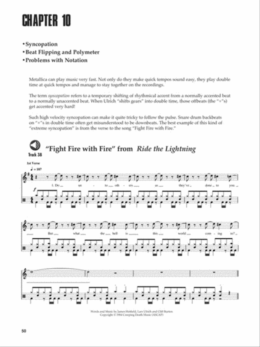 Learn to Play Drums with Metallica Drums scores gallery preview page 6