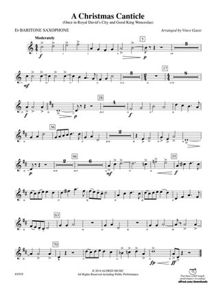 A Christmas Canticle: E-flat Baritone Saxophone
