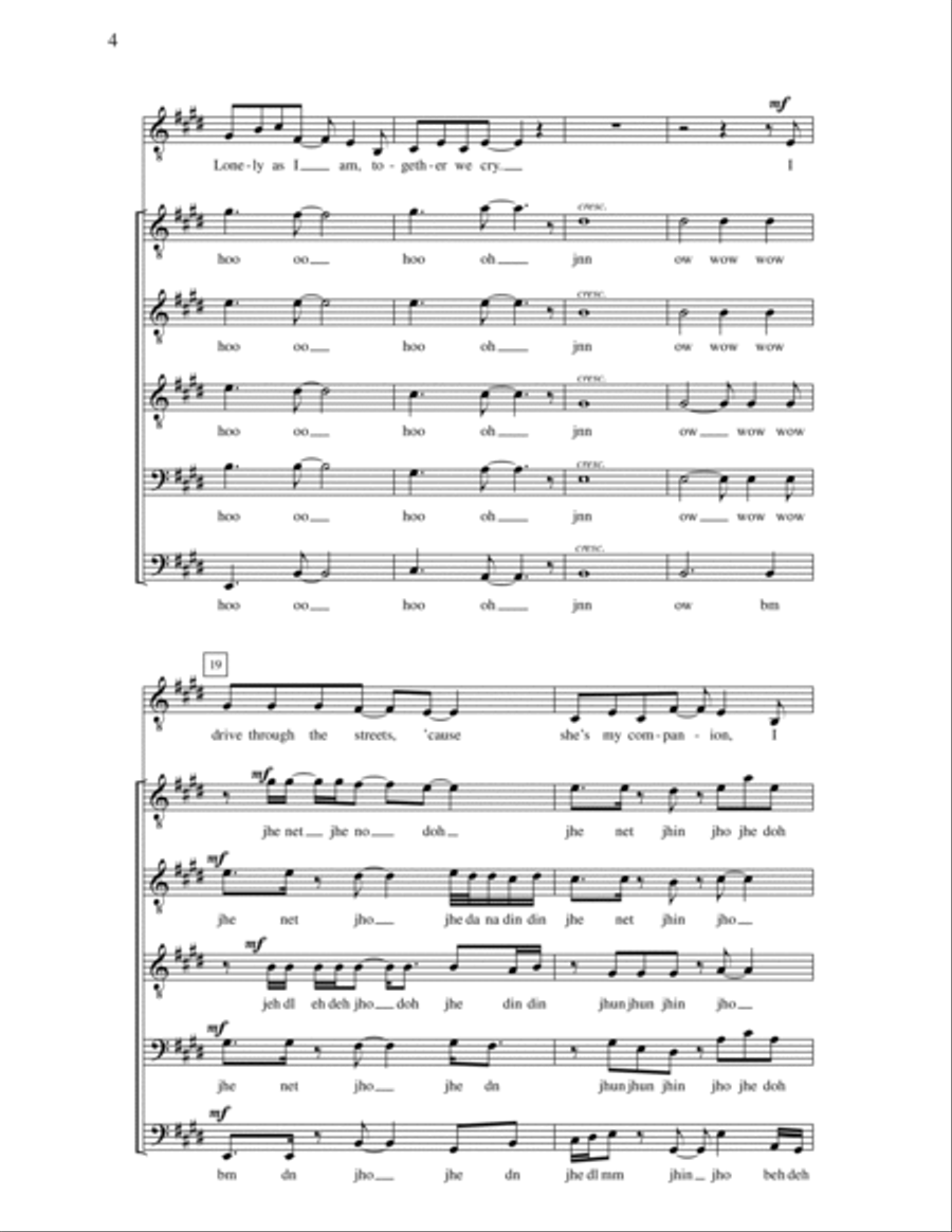 Under The Bridge A Cappella scores gallery preview page 4
