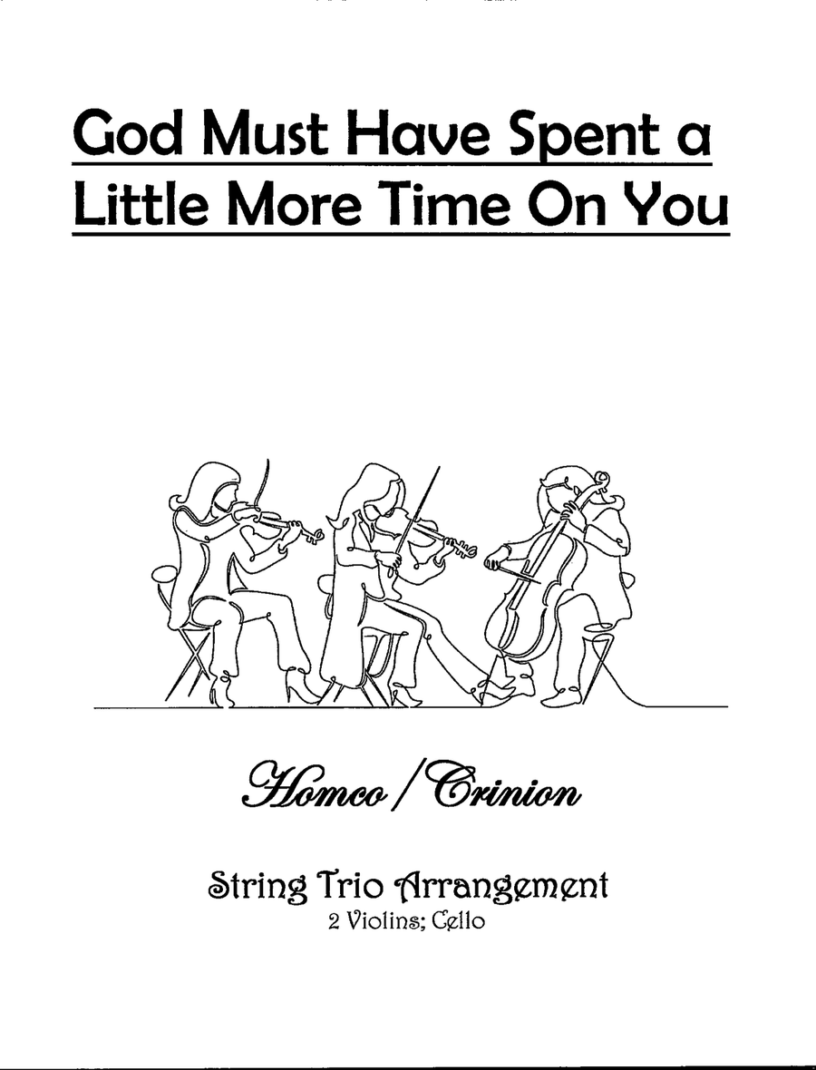 (God Must Have Spent) A Little More Time On You String Trio scores gallery preview page 1