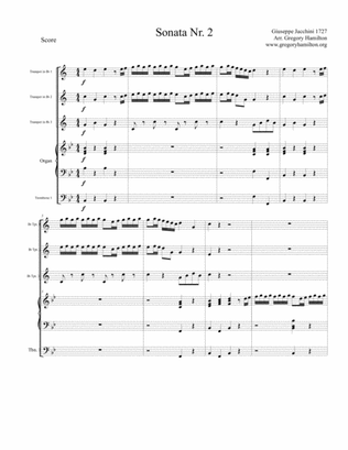 Jacinni Sonata Nr.2 for Three Bb trumpets, Trombone and Organ