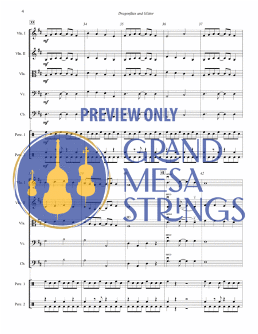 Dragonflies and Glitter String Orchestra scores gallery preview page 5