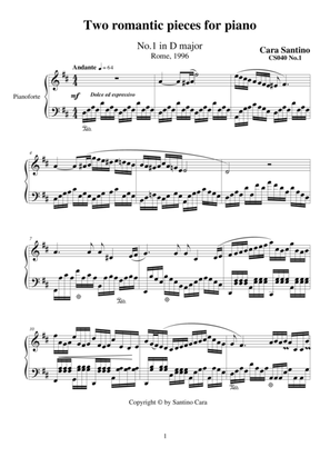 Two romantic pieces for piano