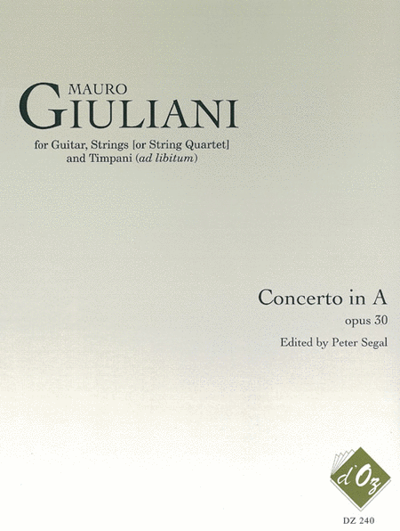 Concerto for Guitar, Strings and Timpani, opus 30 - 2 cahiers