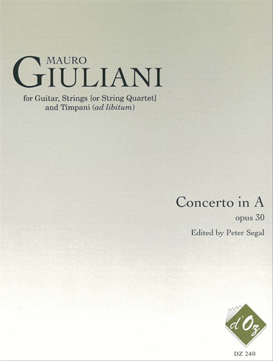 Concerto for Guitar, Strings and Timpani, opus 30 - 2 cahiers Orchestra scores gallery preview page 1