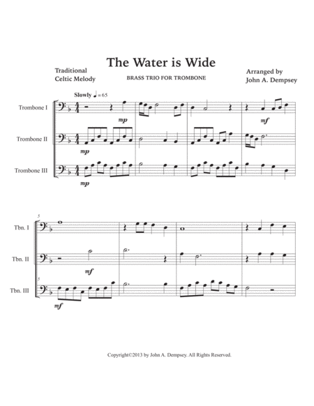 The Water is Wide (Trombone Trio) image number null