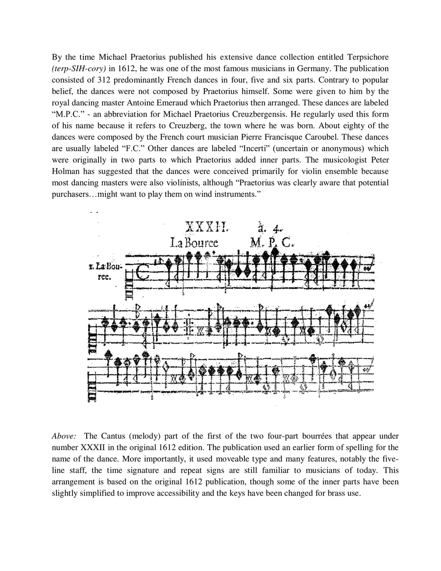 Renaissance Hits for Winds: La Bourrée - Dance 32 from Terpsichore (Praetorius) School and Community scores gallery preview page 2