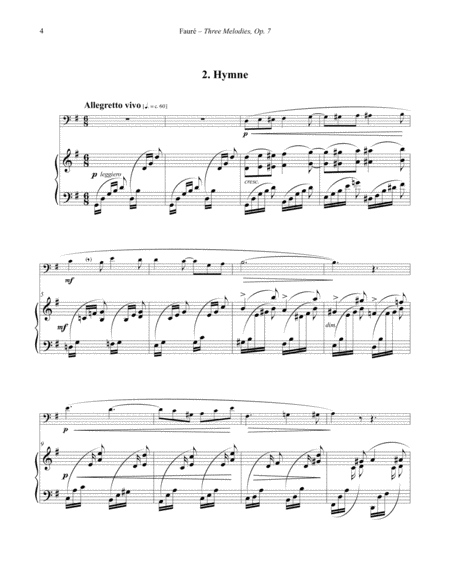 Three Melodies, Op. 7 for Trombone & Piano