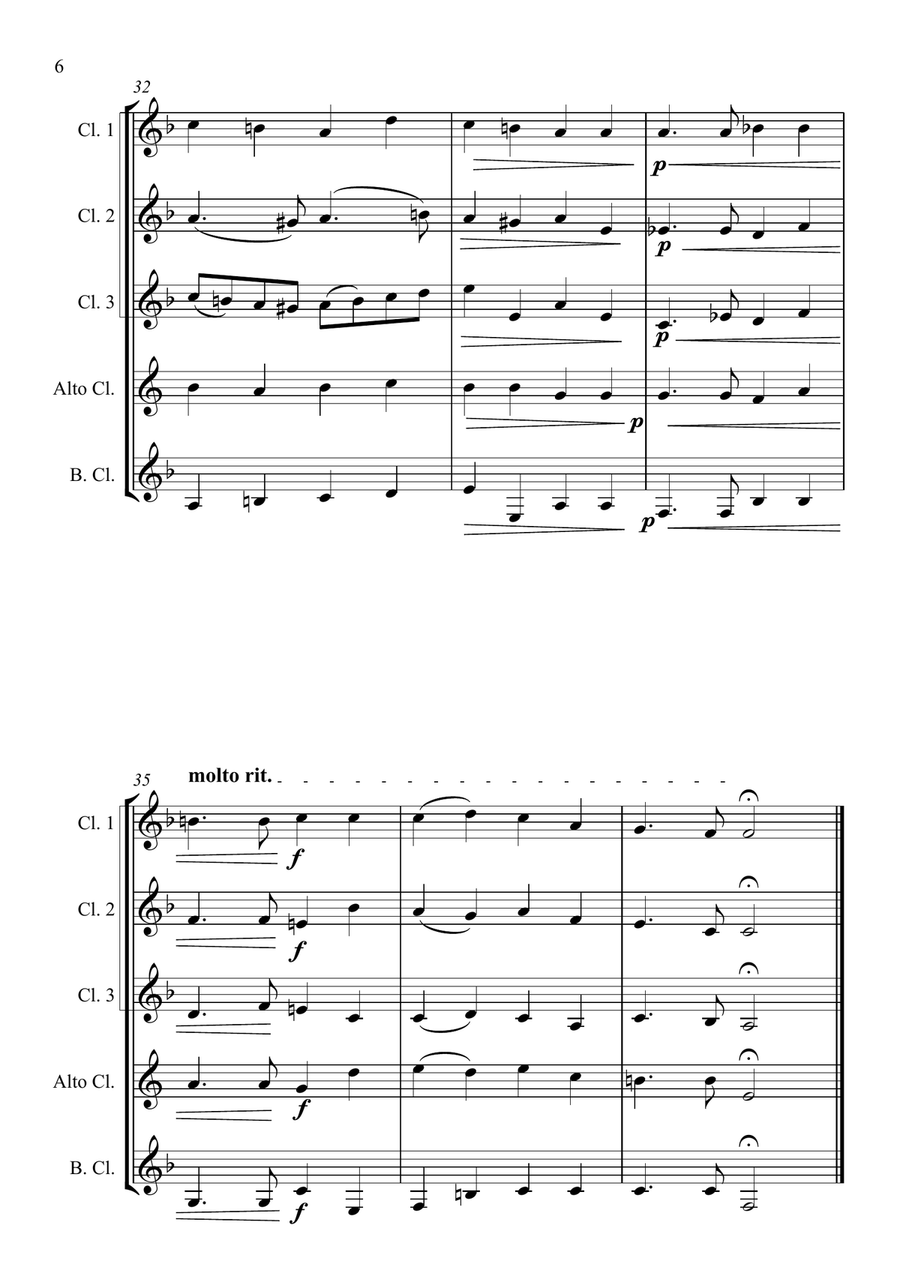 Eternal Father, Strong to Save Woodwind Ensemble scores gallery preview page 6