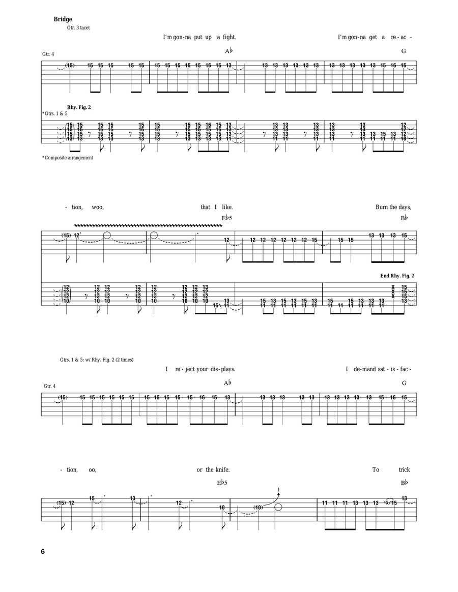 Head Like A Haunted House by Queens of the Stone Age Electric Guitar - Digital Sheet Music page 6