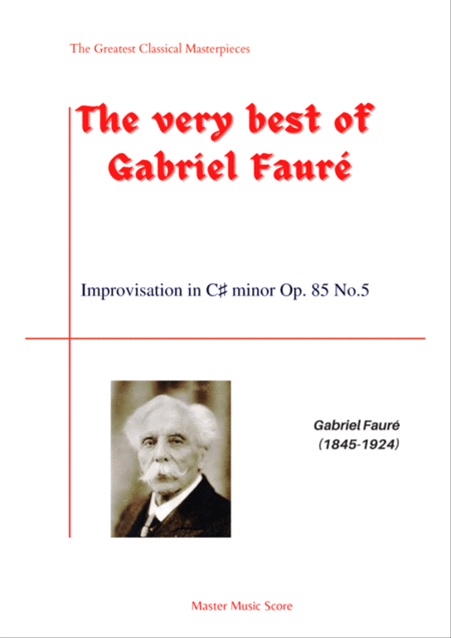 Faure-Improvisation in C♯ minor Op. 85 No.5 Piano Solo scores gallery preview page 1