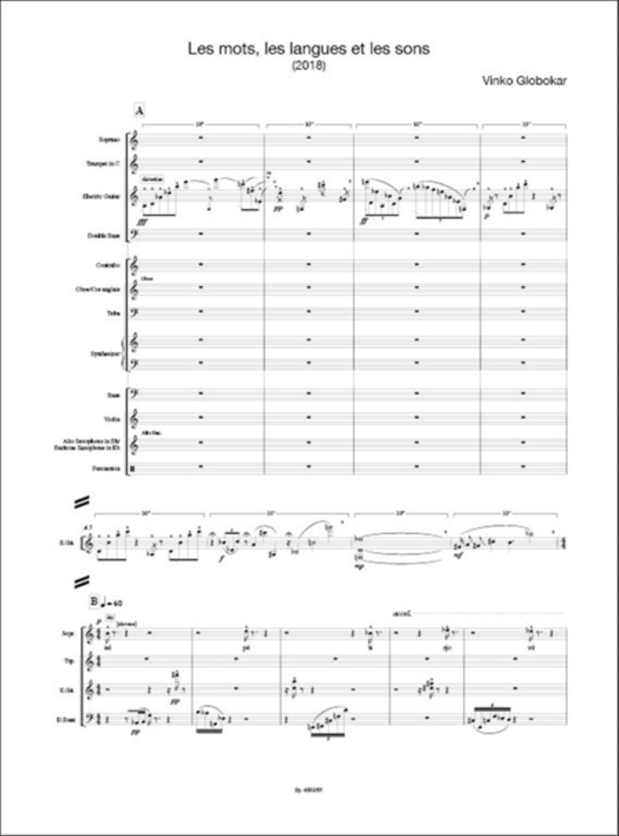 Les mots, les langues et les sons Voice Solo scores gallery preview page 2