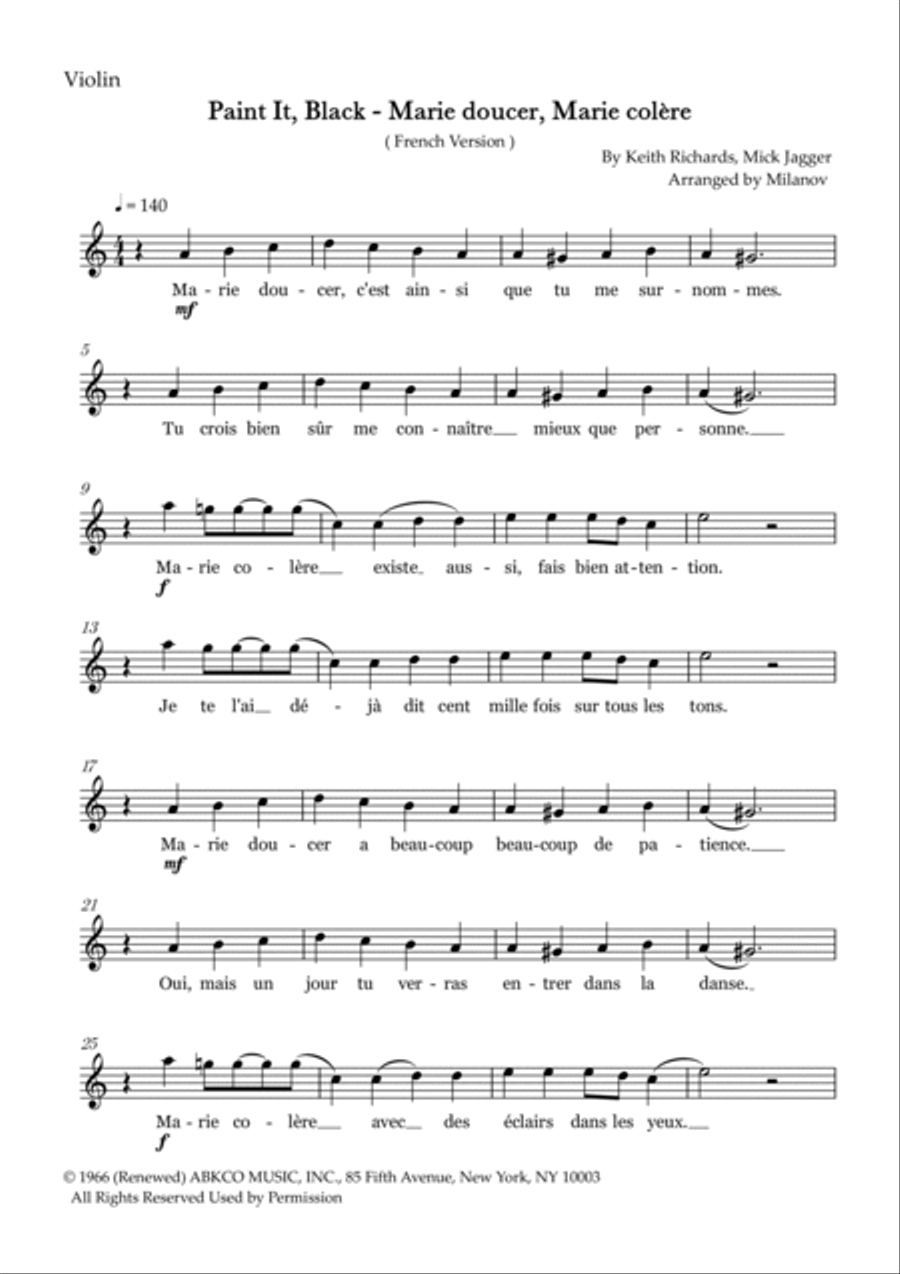Paint It, Black Paint It, Black String Duet scores gallery preview page 6