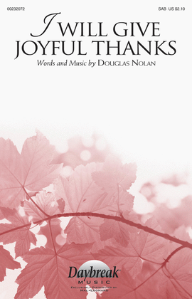 Book cover for I Will Give Joyful Thanks