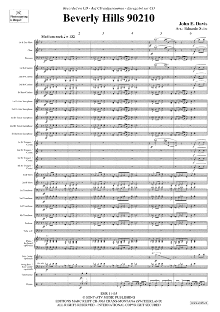 Beverly Hills 90210 Concert Band scores gallery preview page 4
