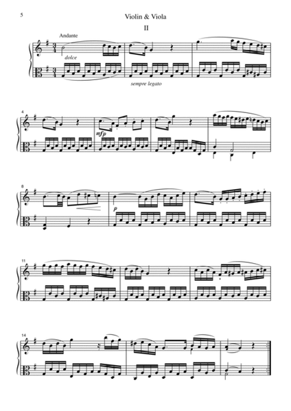 Mozart Piano Sonata No.16 in C K.545 all mvts., for Violin & Viola, VN210