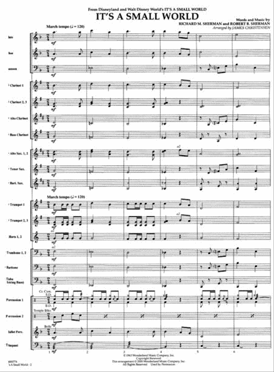It's a Small World Concert Band scores gallery preview page 2