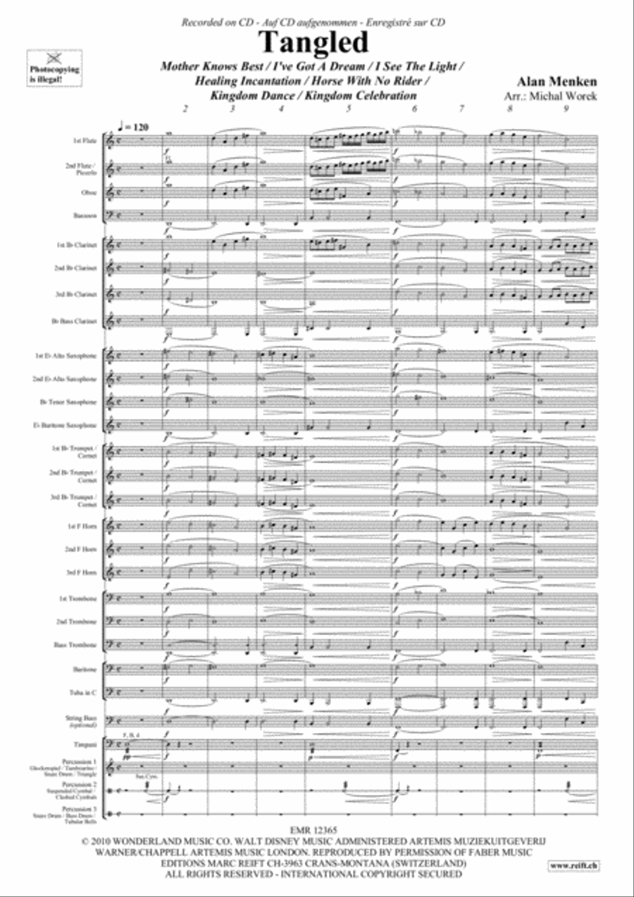 Tangled Concert Band scores gallery preview page 3